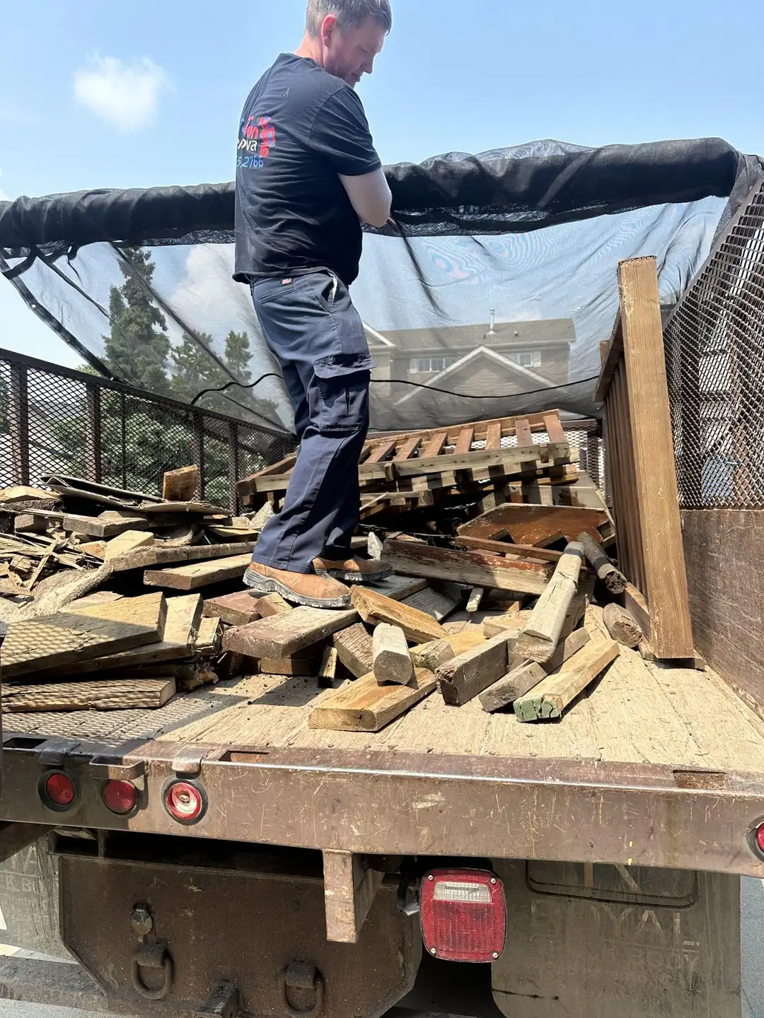TJ's truck loaded with a junk haul